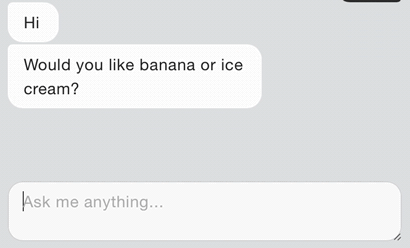 chat-bubble UI