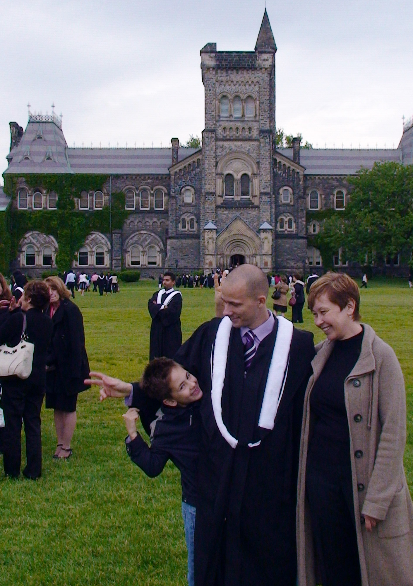 After the graduating ceremony at the University of Toronto.
